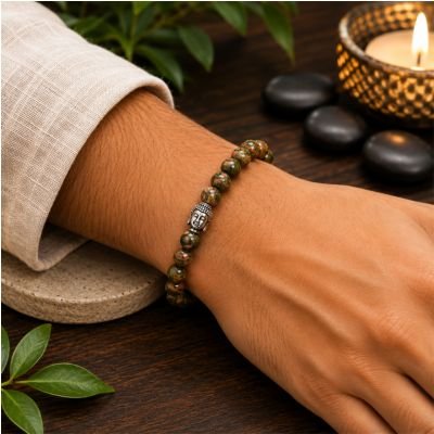 Black Obsidian Bracelet — 8mm Natural Beads