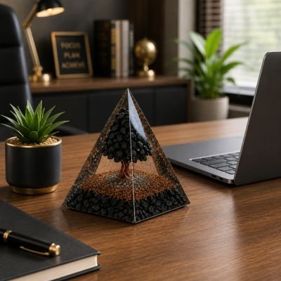 Black Tourmaline Pyramid — 7cm