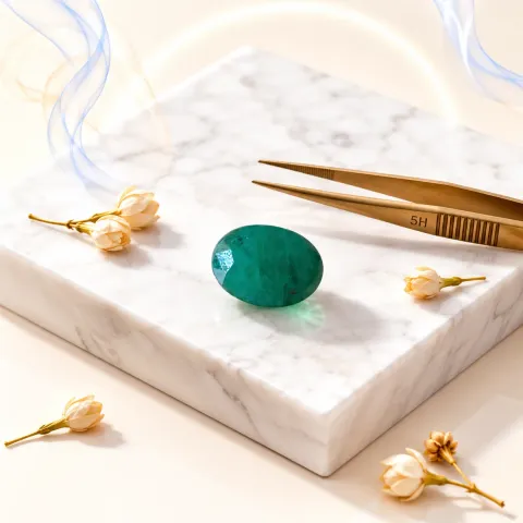 Emerald (Panna) Stone 5.10 Carat (5.60 Ratti) – Zambian Oval EM-03