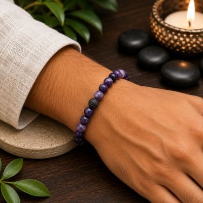 Healing Combination Bracelet — Amethyst, Rose Quartz & Clear Quartz