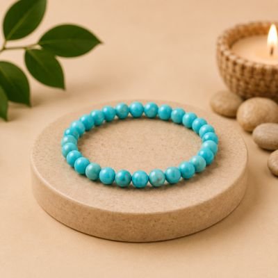 Howlite Bracelet — 8mm Natural Beads
