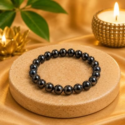 Pyrite Bracelet — 8mm Natural Beads