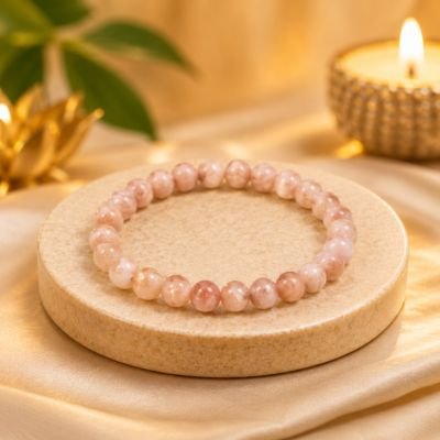 Rose Quartz Bracelet — 8mm Natural Beads