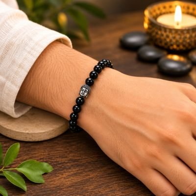 Rudraksha & Black Tourmaline Bracelet